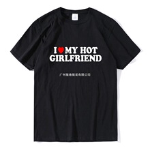 Vintage Funny I Love My Hot Girlfriend T-Shirt Women Couple