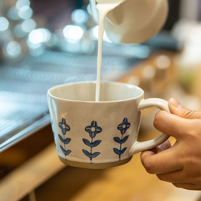 水杯家用手冲咖啡杯瑕子带好看陶瓷马克杯高颜值大口径微的勺美式