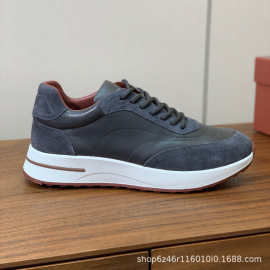 2025秋冬新款运动鞋男士真皮老钱英伦户外休闲舒服减震跑鞋旅游鞋