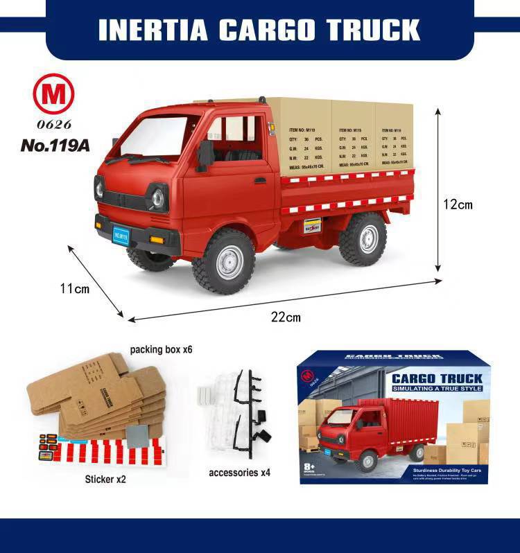 Venta caliente transfronteriza simulación de control remoto Wuling Suzuki micro camión furgoneta Liuzhou coche carga camión camión juguete