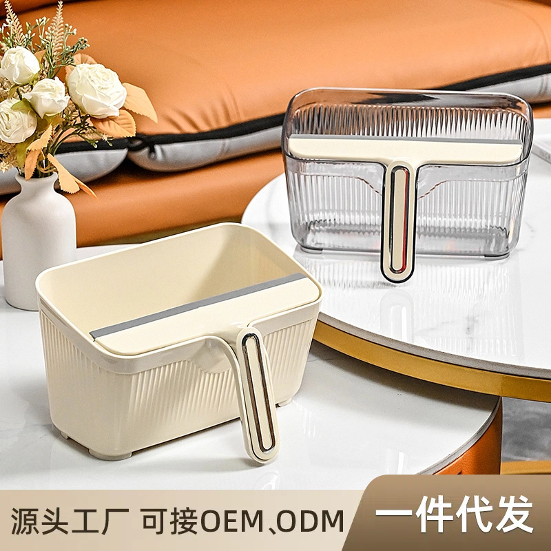 Scraper Desktop Cleaning Trash Can with Built-In Scraper, Household Kitchen and Office Cleaning Tool, Simple Style Desktop Set