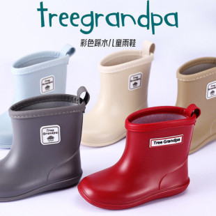 Casual Kidsren's Rain Boots Export Export Non-Slip Soft Sole Lightweight Kidsren's Men's and Women's Baby Mid-Calf Rain Boots Toddler Water Shoes