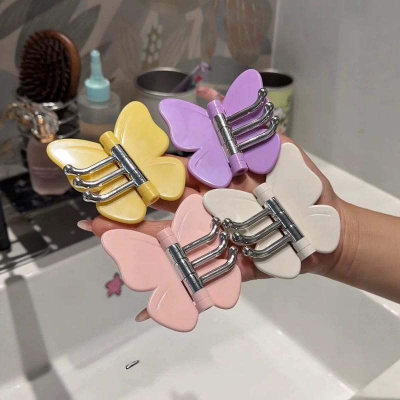 Corner butterfly triple hook, no drilling required, rotatable, suitable for kitchen, bathroom, and toilet, adhesive wall hook Corner butterfly triple hook, no drilling required, rotatable, suitable for kitchen, bathroom, and toilet, adhesive wall hook