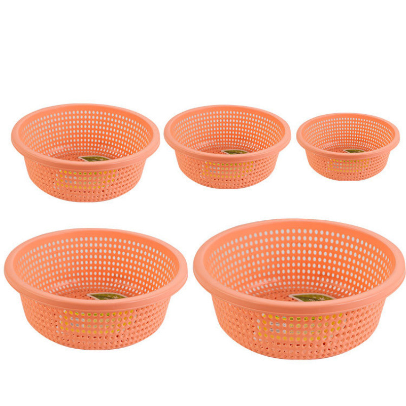 プラスチック排水バスケットキッチン肥厚大型新しい野菜洗濯バスケット家庭用フルーツボウルラウンドフルーツ耐久性|undefined