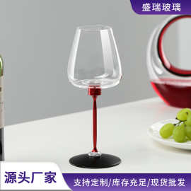 新款旋转款红酒杯人工吹制玻璃杯酒店餐厅无铅水晶玻璃杯家用酒杯
