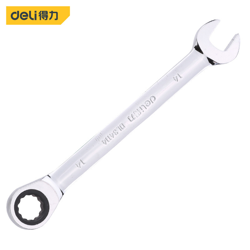 DL34108 Double-Headed Ratchet Wrench, Fast Semi-Automatic, Dual-Direction, Open-Ended and Spline Ratchet