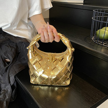 高级感小众编织手提包包女2025夏季气质菱格百搭上班通勤斜挎包潮