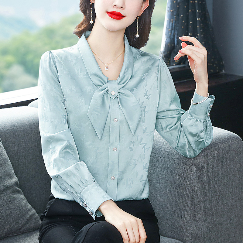 B6831 1520K ÁO SƠ MI NỮ SHED)ST DÀI TAY PHỤC CỔ CỔ ĐIỂN THỜI TRANG NỮ LỤA TƠ TẰM G04 SẢN PHẨM MỚI