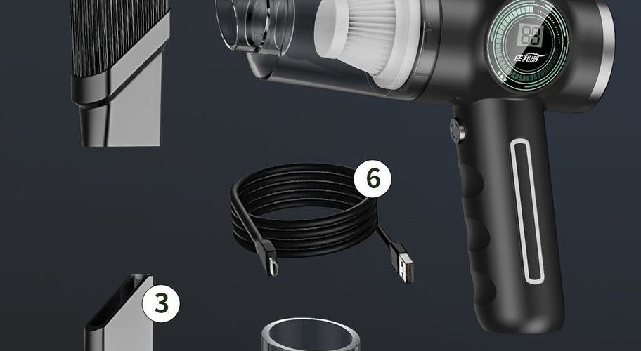 High Suction Car Charging Mini Vacuum Cleaner, Wireless Portable Vacuum Cleaner, Powerful Small Window Cleaner for Home Use