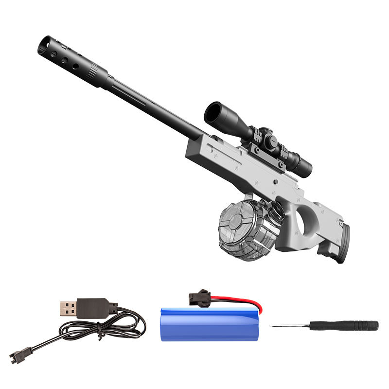 2024 nueva pistola de agua eléctrica AWM transfronteriza con batería recargable de litio al aire libre de gran capacidad juguete interactivo padre-hijo