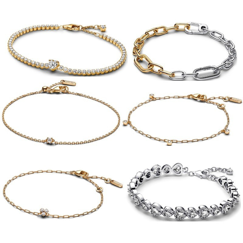 Pan's New Bracelet, White Copper Silver-Plated Gold-Colored Bracelet, Tennis Racket Bracelet, Basic Bracelet, Cross-Border Direct Supply Pan's New Bracelet, White Copper Silver-Plated Gold-Colored Bracelet, Tennis Racket Bracelet, Basic Bracelet, Cross-Border Direct Supply
