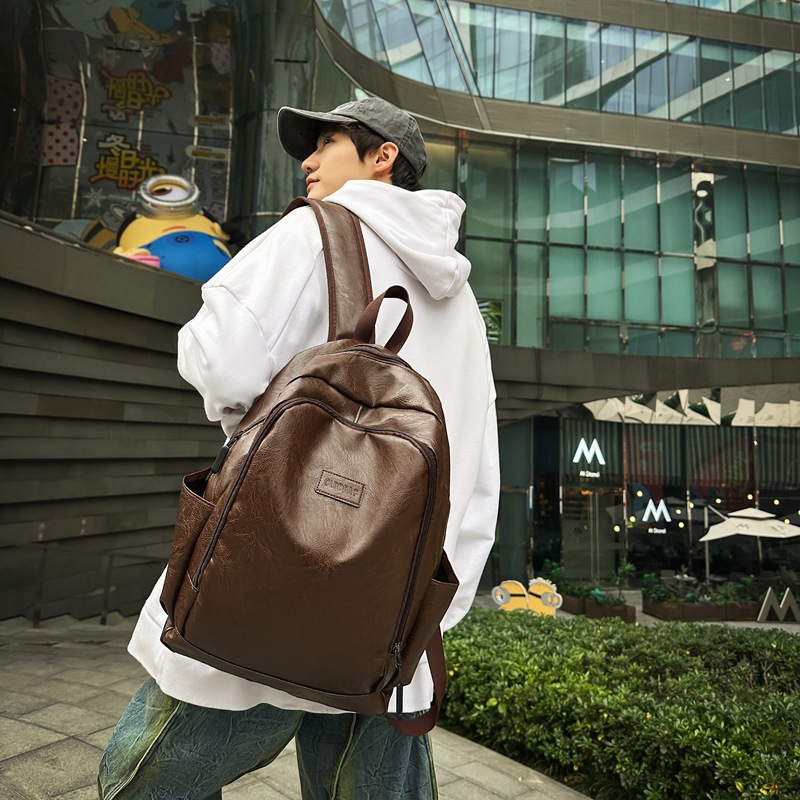 大容量书包男士休闲包质感百搭书包外出双肩背包商务出行旅行包女