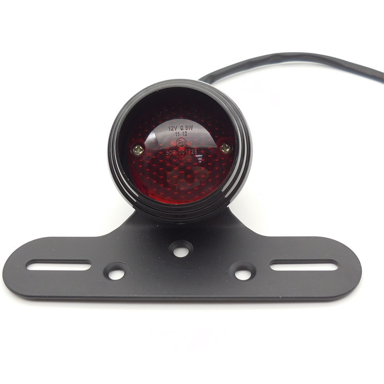 Ch-2021A European and American Motorcycle Retro Modified Led Brake Rear Tail Light Round with Bracket Led Night Running Light