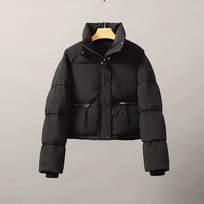 Короткая модная пуховая куртка, свободный крой, увеличенная утеплённость, корейский стиль, большой размер