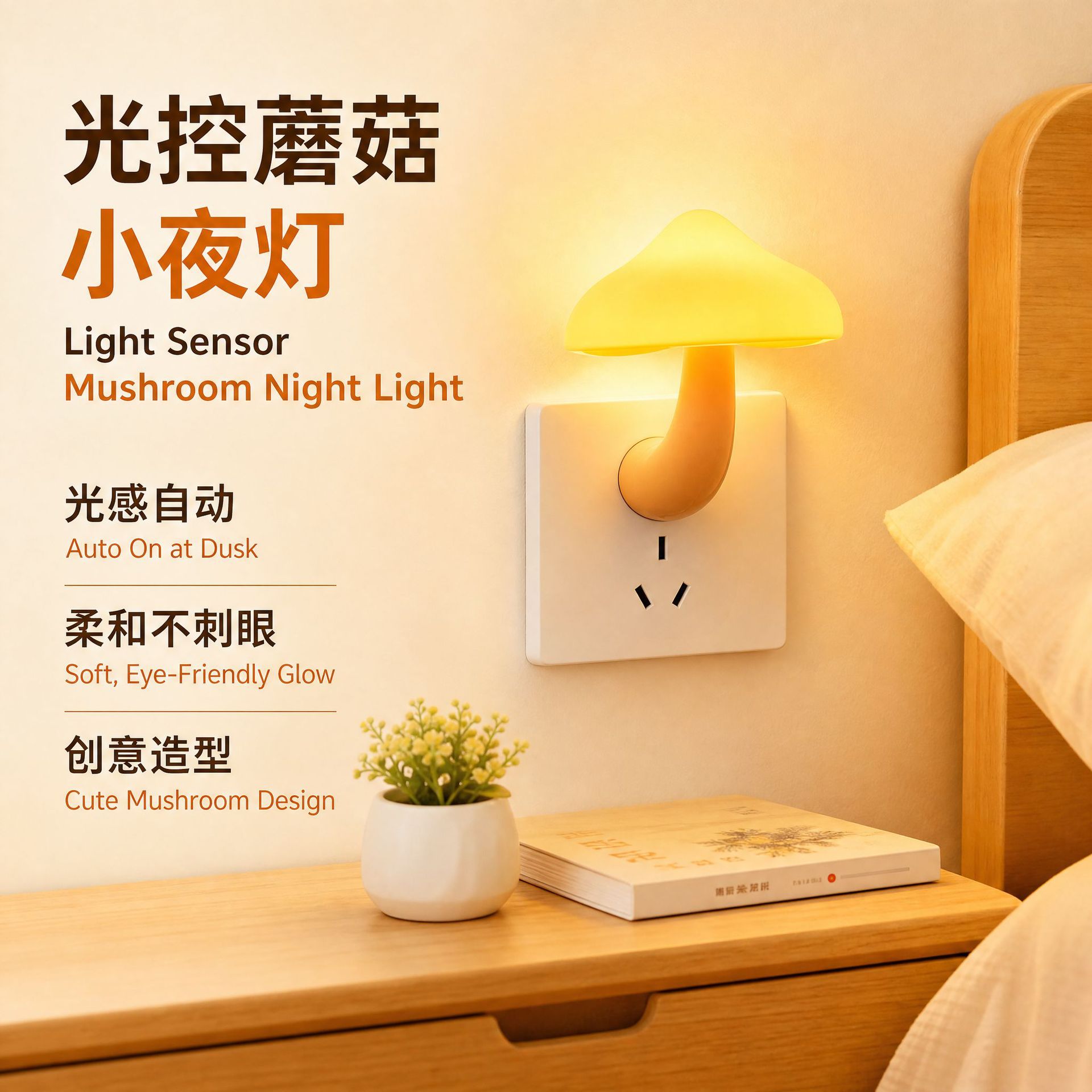 yellow LED night light