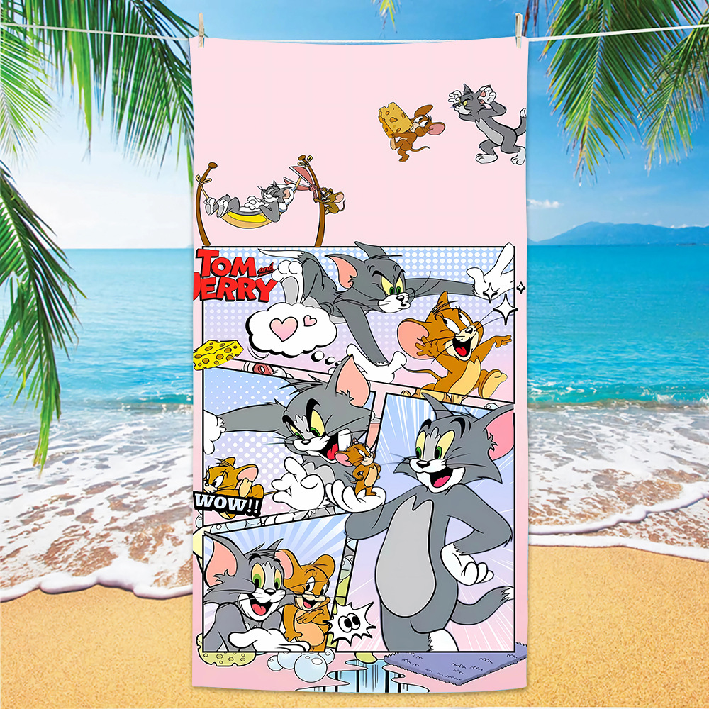 Transfronterizos amazónicos gatos y ratas toallas de playa clase A niños caricaturas toallas de baño de playa microfibra toallas de secado rápido