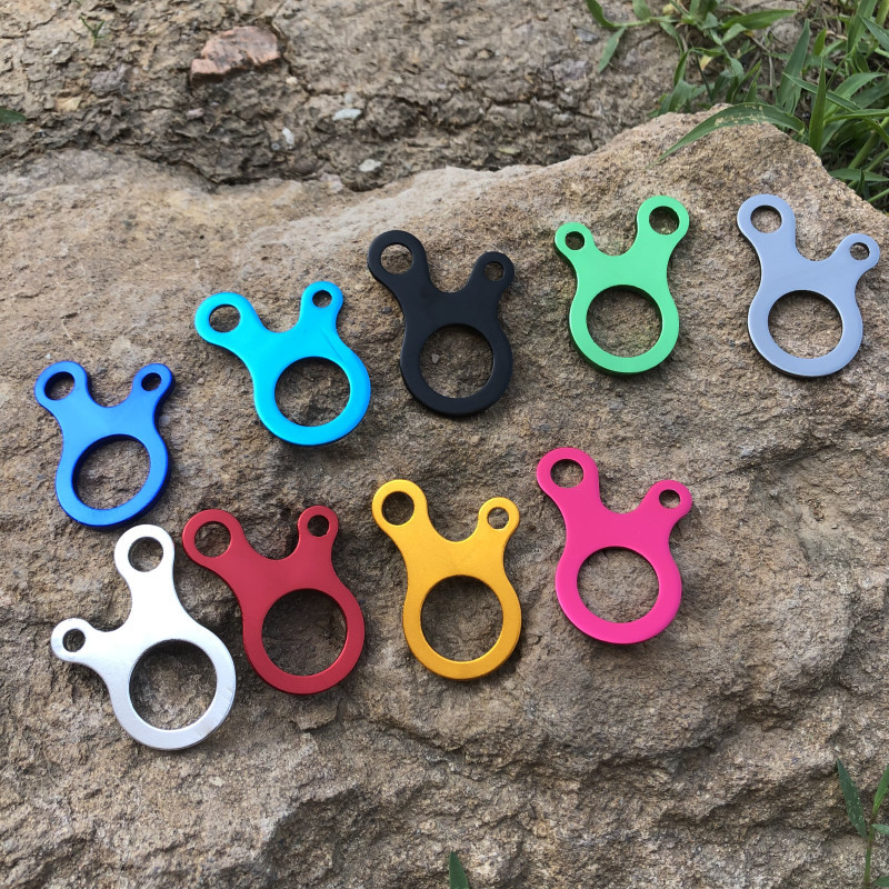 Aluminum alloy 3-hole fast rope multi-use tent adjustment buckle wind rope buckle stop slip tightening hanging snail windproof rope buckle