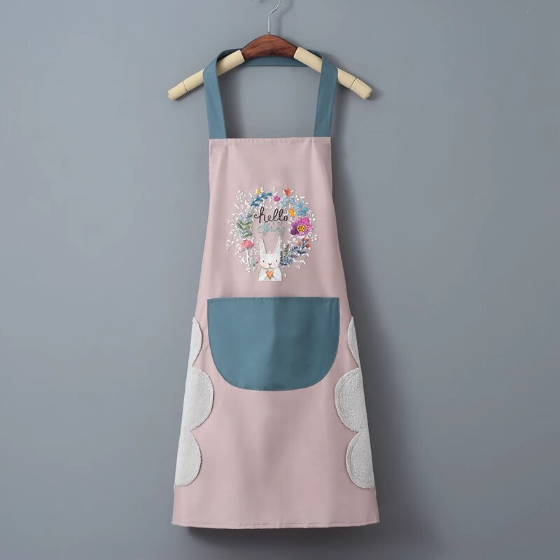 キッチン家庭用エプロン防水性と耐油性の夏用薄型スタイル手拭き可能かわいいファッショナブルな新しいスタイルの調理用幅広|undefined