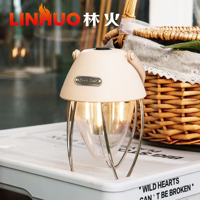 Luz de camping al aire libre USB carga atmósfera camping luz LED multi-función luz de emergencia retro linterna tienda camping Luz