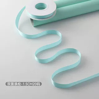 Serie de siete colores cordier azul menta de alta textura ramo de flores de cinta de color sólido cinta de regalo embalaje florista decoración