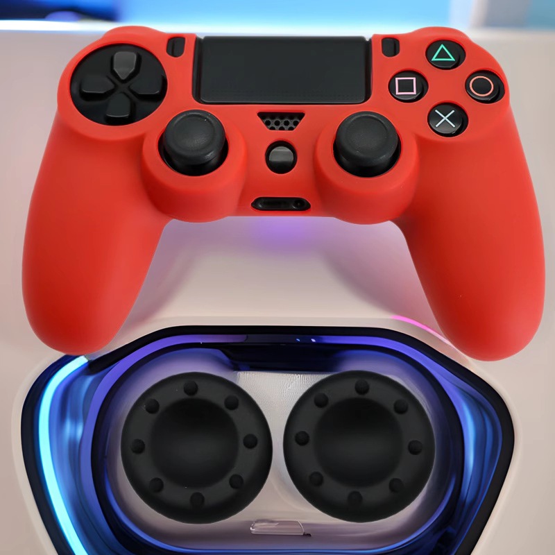Funda protectora para gamepad PS4 SLIM/PRO para enviar dos teclas de 8 puntos Funda de silicona para gamepad ps4