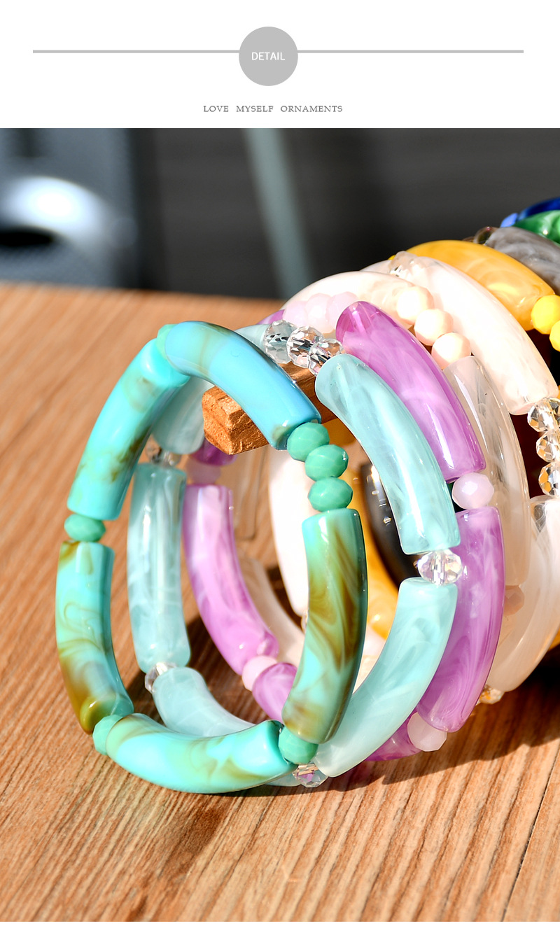 1 Piece Retro Geometric Arylic Artificial Crystal Womenu0027S Bangle