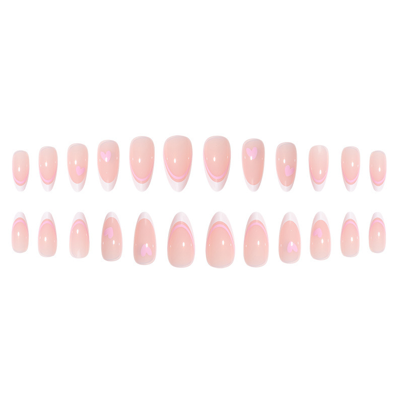 Cute Style Cute Water Droplets Heart Shape Plastic Press-on Nails