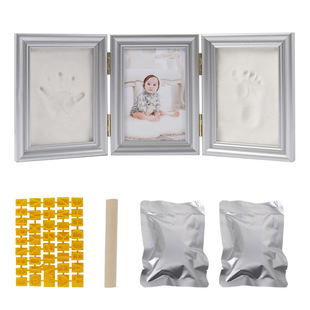 Newborn Handprint Photo Frame Set Baby Handprint Clay Souvenirs Cross-Border Export 2025 New Factory Direct Sales