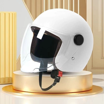 Safety Helmet, Full-Face Helmet, Motosiklet kaskı (dəbilqə) - white-full-face-helmet-hd-long-mirror