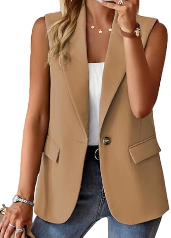 2025 nuevas mujeres europeas y americanas transfronterizas de Amazon traje de temperamento de moda casual chaleco ropa de mujer