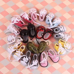 20 cm baby clothes star's same style 20 cm sneakers 20 cm cotton doll black leather shoes small white shoes sneakers