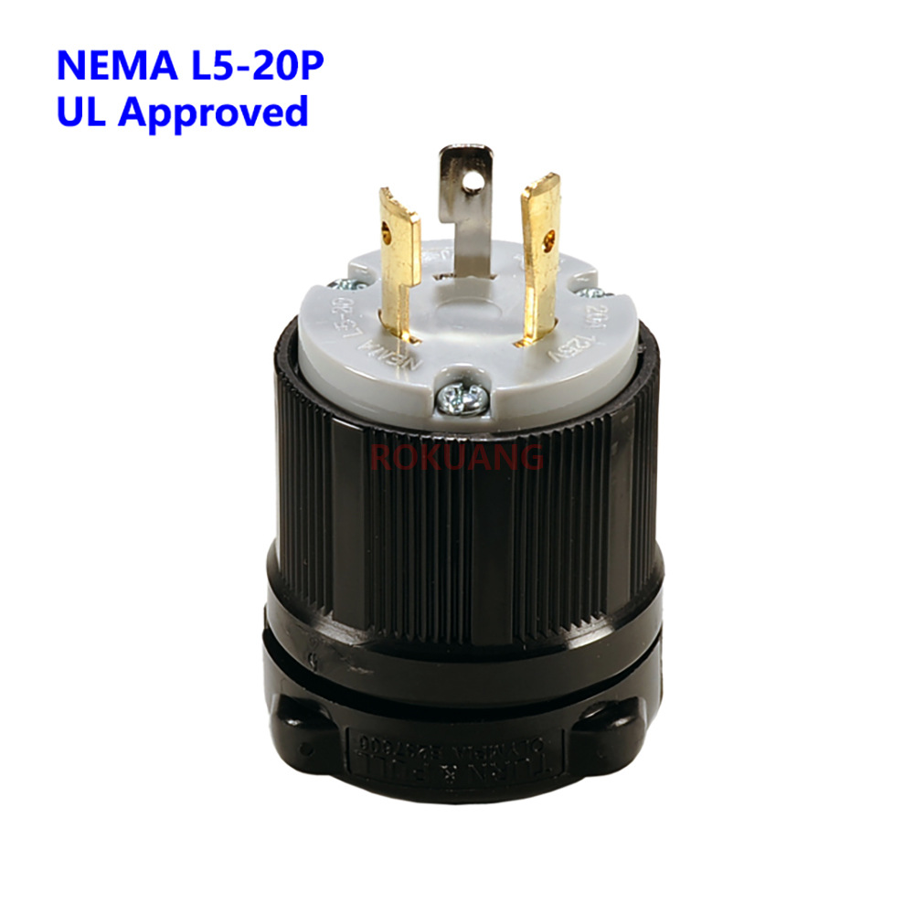 NEMAL5-20P 20A 125V 美国防松接线头WJ-8320台湾金属制品插头