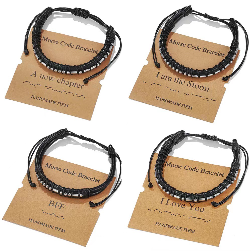 leather woven bracelet