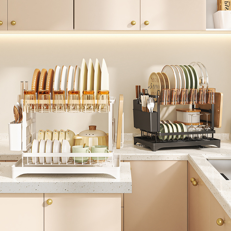 Rejilla para platos de cocina transfronteriza Rejilla para escurrir para platos, palillos domésticos, cuchara, cuchillo y tenedor, rejilla de almacenamiento, encimera, rejilla para secar