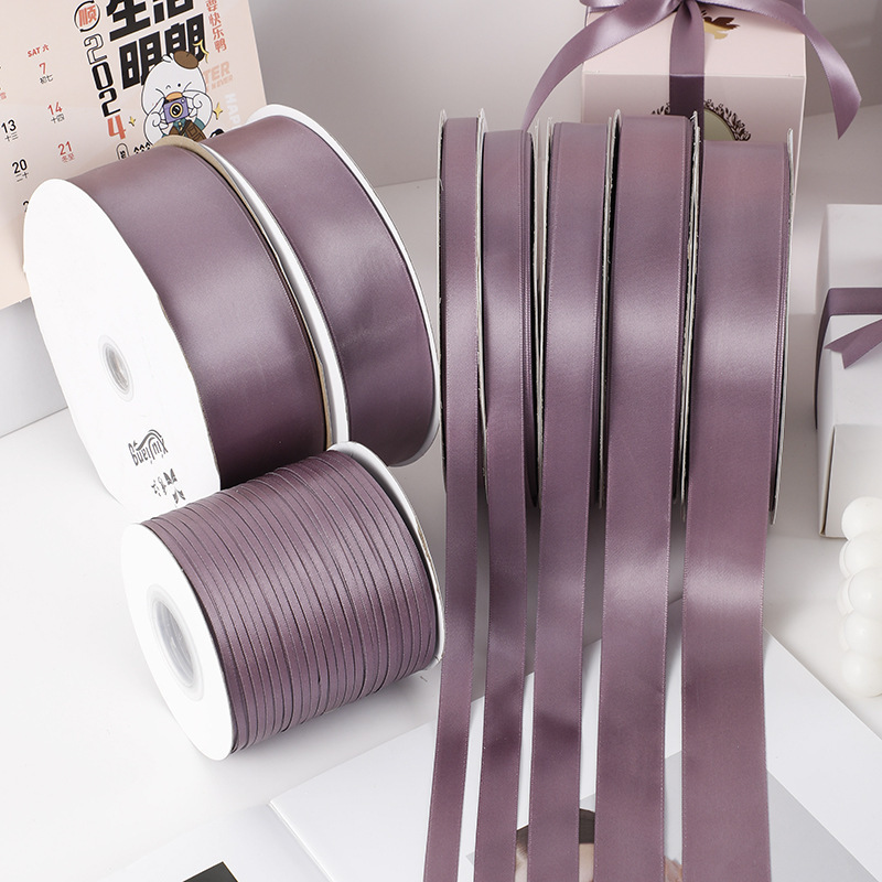 Factory wholesale Taro purple gift packaging ribbon wedding decoration ribbon bow ribbon flower bandage Factory wholesale Taro purple gift packaging ribbon wedding decoration ribbon bow ribbon flower bandage