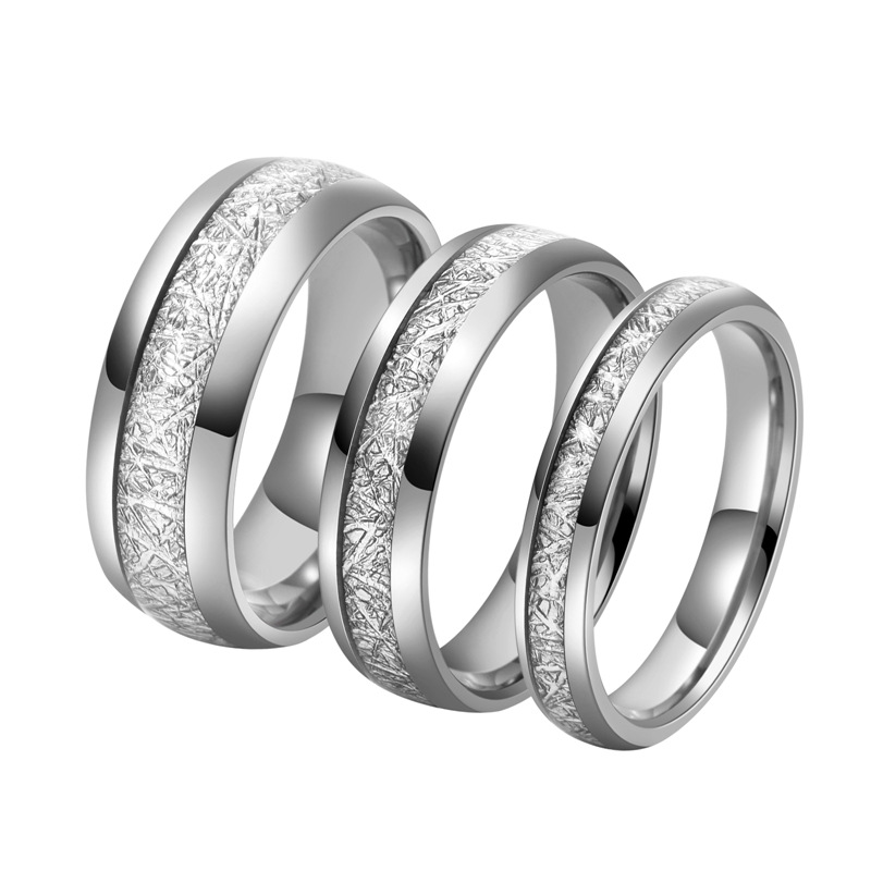 0.03µm Gold Plating Thickness Retro Modern Style Geometric Tungsten Steel Plating Unisex Rings Men Band Rings