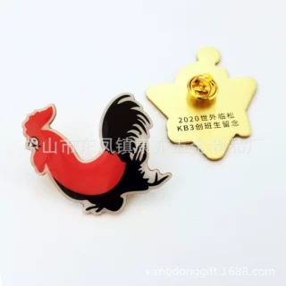 厂家定做金属滴胶徽章 铜材动物胸章 校徽班徽 异形动画卡通徽章