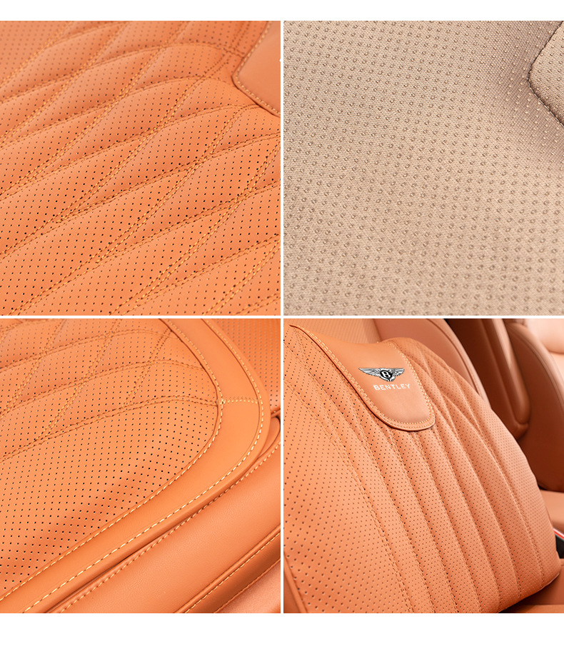 Suitable for Bentley Bentayga Phev Mulsanne Continental Gt Flying Spur Car Seat Cushion Breathable and Ventilated Summer Memory Foam Lumbar Support