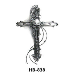 New wholesale totem flower arm tattoo sticker wholesale black and white half arm tattoo sticker for legs waterproof for men and women cross tattoo sticker