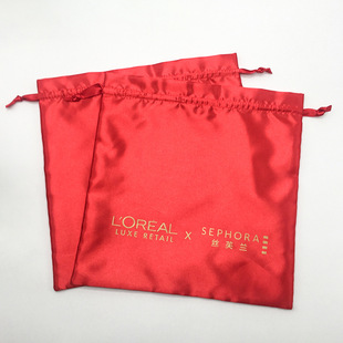 Bundle Storage Bag Satin Spinning Silk Drawstring Bag Printed LOGO Toy Bag Dust-proof Bag Shoes Bag Drawstring Closure