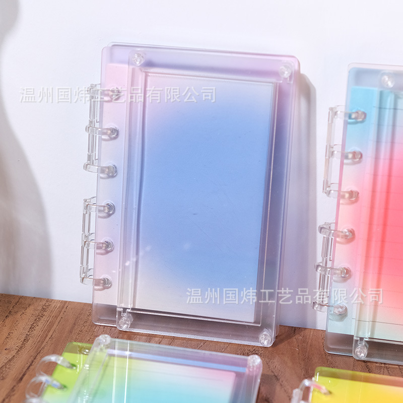 Acrylic Cover Notebook A7 Loose-Leaf Planner DIY Small Notebook Wholesale Universal 6-Hole Refillable Pages