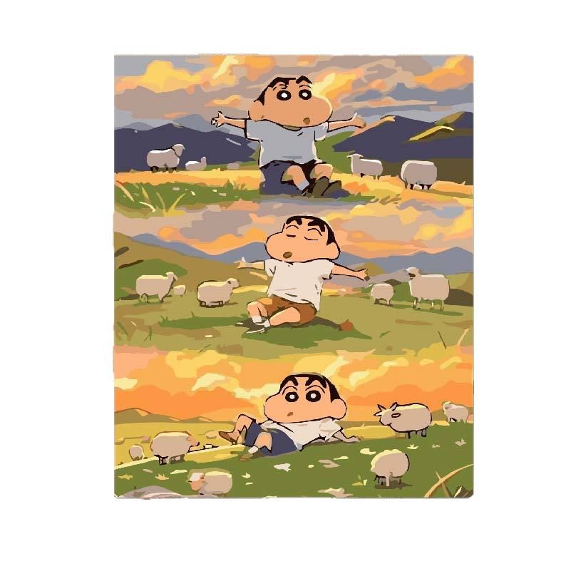 (al por mayor) lápiz pequeño nuevo dibujo al óleo digital diy fresas oso dibujos animados dibujos animados coloridos a mano pintura decoración de la habitación de los niños