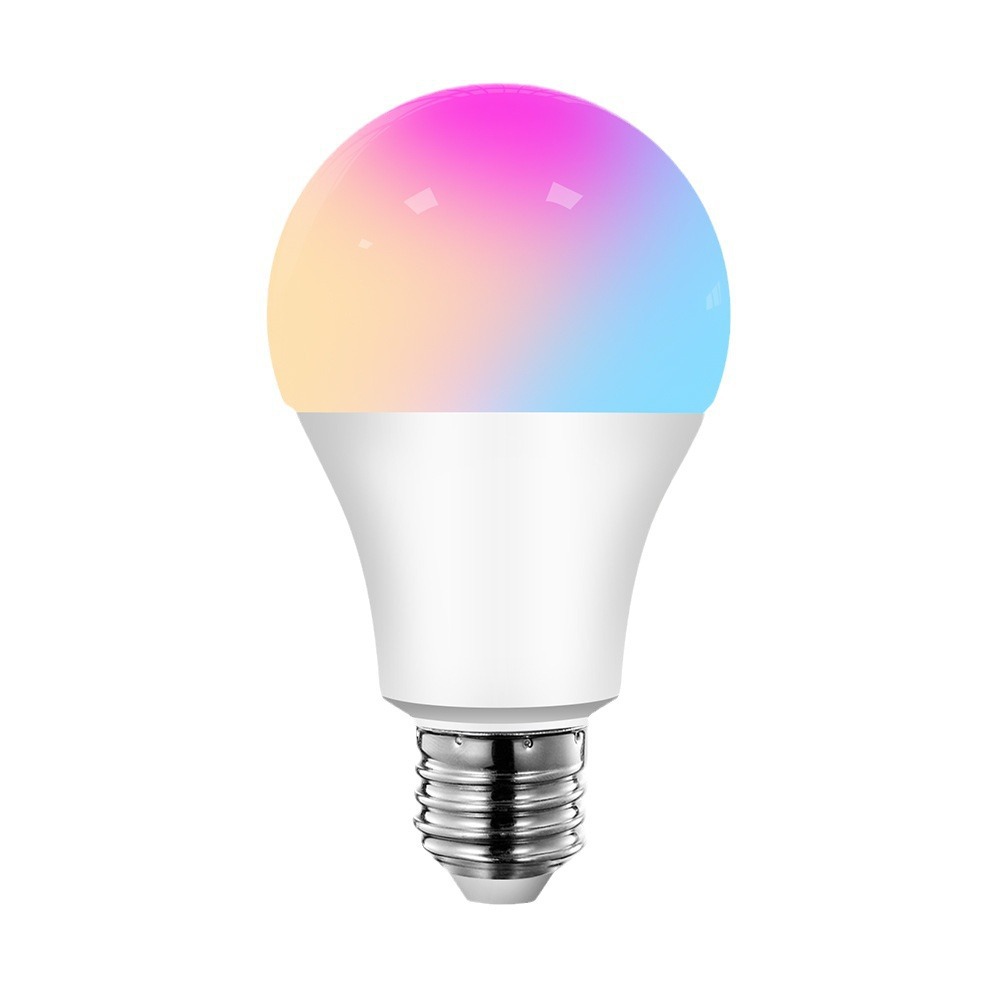 Bombilla WiFi con control por voz Alexa, regulación de intensidad RGBCW y ajuste de color, bombilla LED inteligente de doble modo WiFi de 9W.