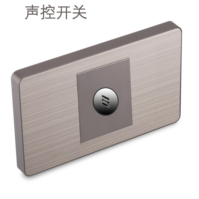 15A panel de metal de acero inoxidable gris dibujado tres agujeros Taiwan fabricado en Estados Unidos enchufe de pared conmutador suministro directo