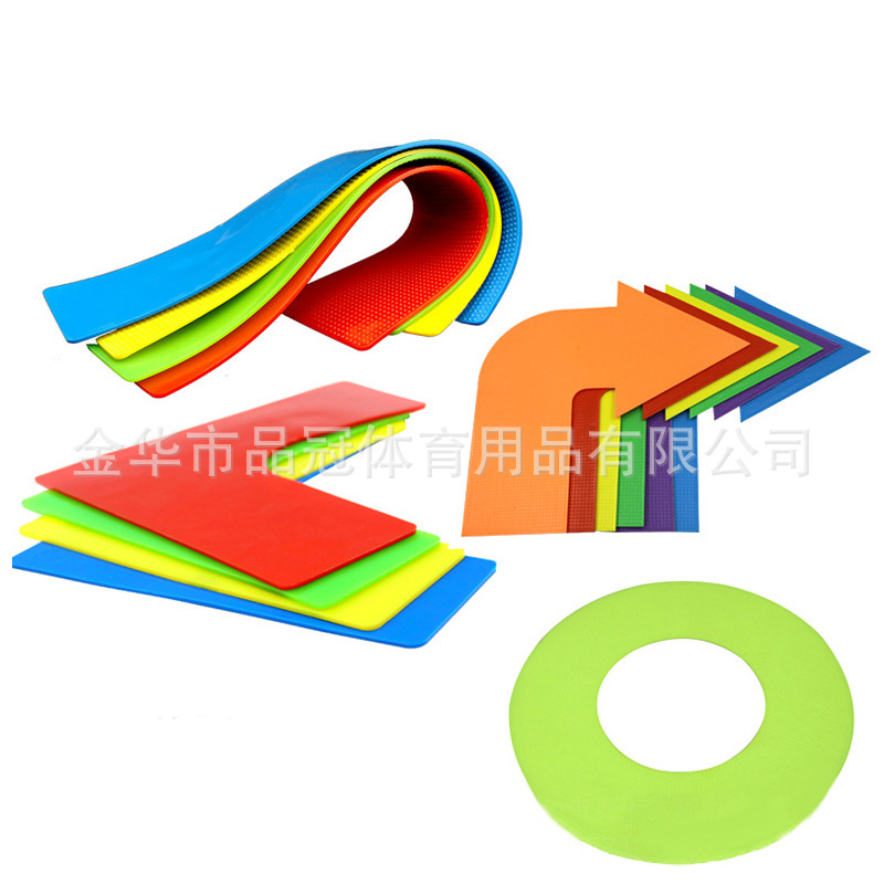 Plato de marca plana rectángulo redondo en ángulo recto goma marcador de almohadilla marcador voleibol tenis campo marcador