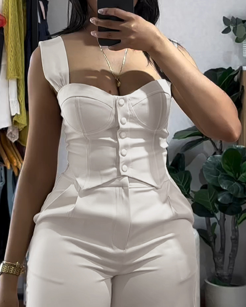 Daily Women's Casual Solid Color Polyester Pants Sets Pants Sets display picture 2