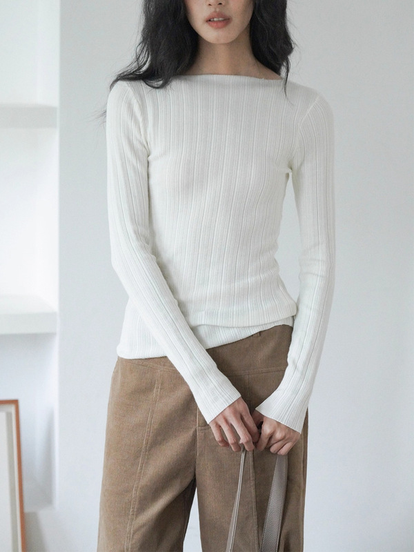 灰色针织打底衫女2025秋季新款微透修身小众毛衣上衣|undefined