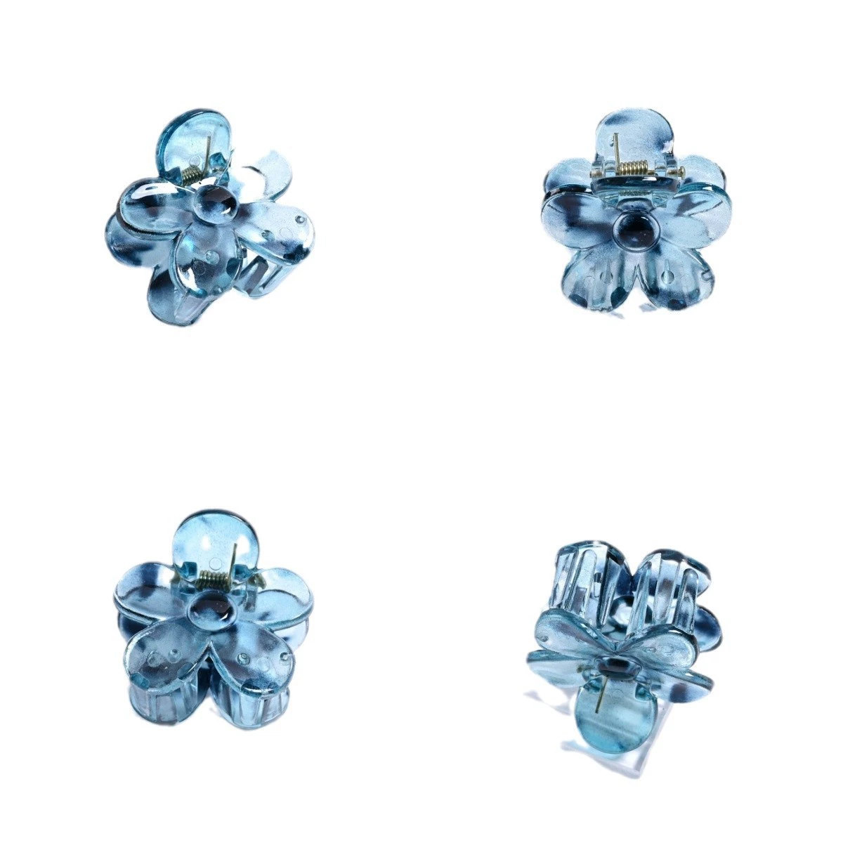 (Cross-border trading), plastic crab pin, transparent hair accessory, hairgrip, flowered