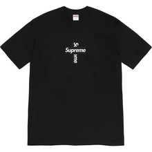 Supreme潮牌街头米兰纯棉重磅经典男女同款宽松百搭字母T恤衫短袖