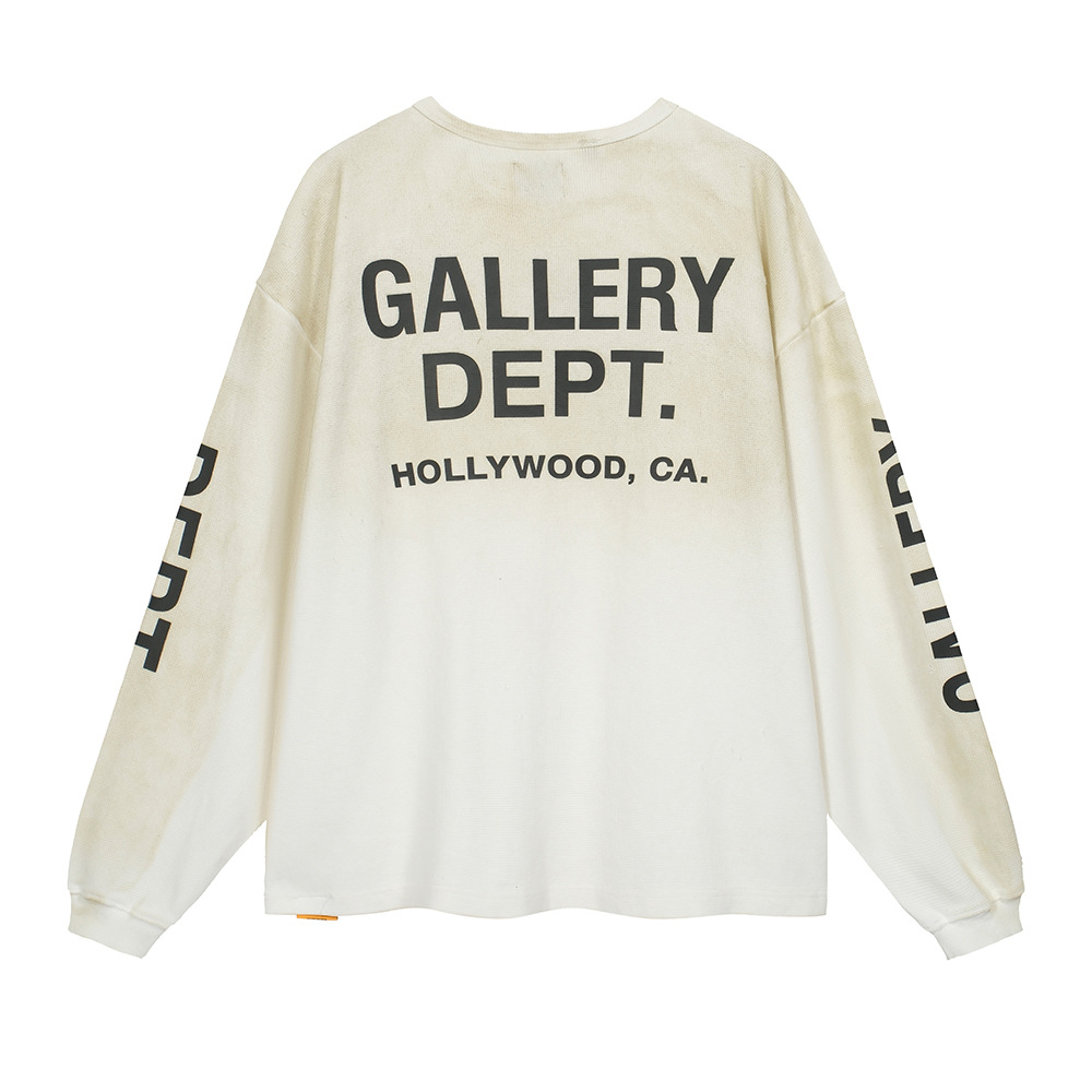 Galería de Dep. Camiseta de manga larga casual para hombres y mujeres con agujeros viejos